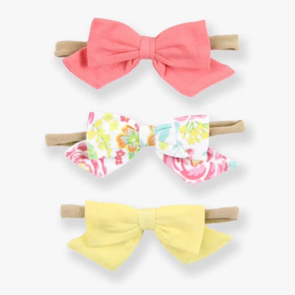 NWT RUFFLE BUTTS 3-Pack Bow Headband